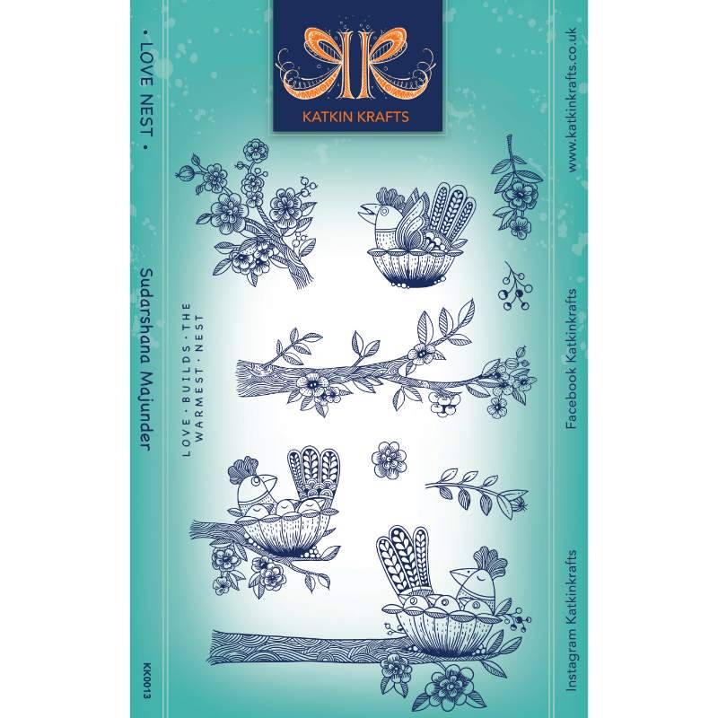 Katkin Krafts Love Nest 6 in x 8 in Clear Stamp Set Katkin Krafts Love Nest 6 in x 8 in Clear Stamp Set