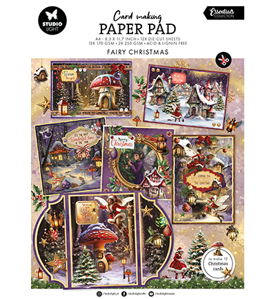 StudioLight - Card Making Pad Fairy Christmas Essentials nr.19