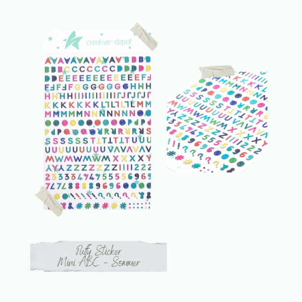 Creative Depot - Puffy Sticker - Mini - ABC - Sommer 