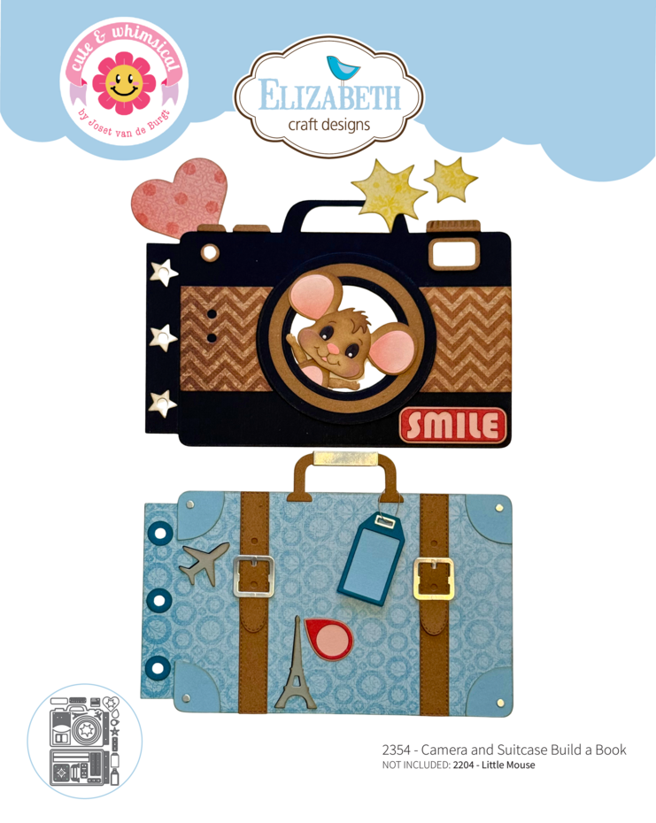 Elizabeth Craft  - Destination Fun Die Camera and Suitcase Build a Book by Cute & Whimsical