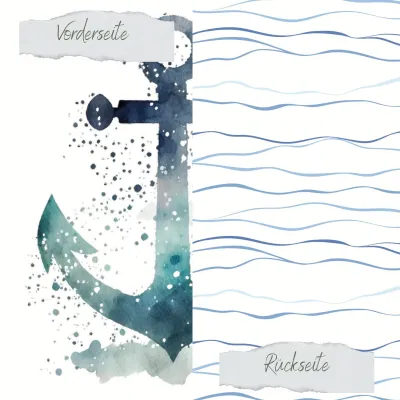 Creative Depot -  Designpapier - Ankerliebe - Doppelseitig bedruckt 
