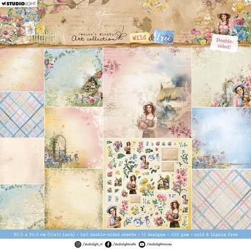 Studio Light Design Paper Pad Double-s. scrapb. Wild&Free nr.182 