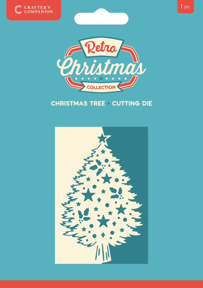 Retro Christmas Metal Die Edge'able Christmas Tree Retro Christmas Metal Die Edge'able Christmas Tree