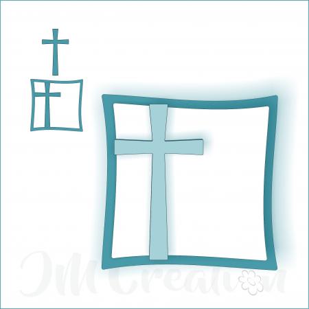 JM Creation - Stanzschablone - Kreuz im Rahmen