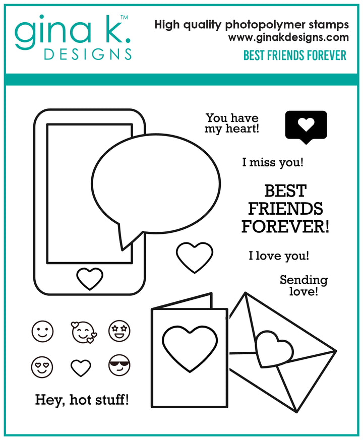 Gina K Designs - STAMPS- Best Friends Forever MINI 