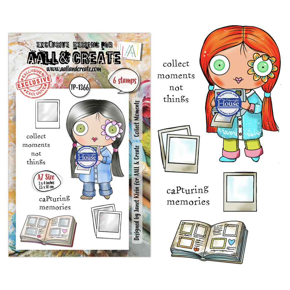 AALL & Create - Through the Lens A7 Stamp Sets Collect Moments by Janet Klein