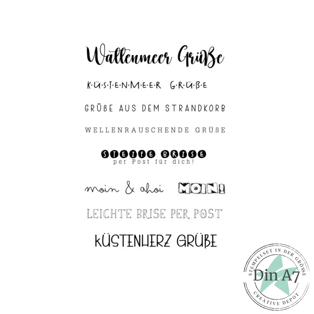 Creative Depot - Stempelset - Mini Küstengrüße