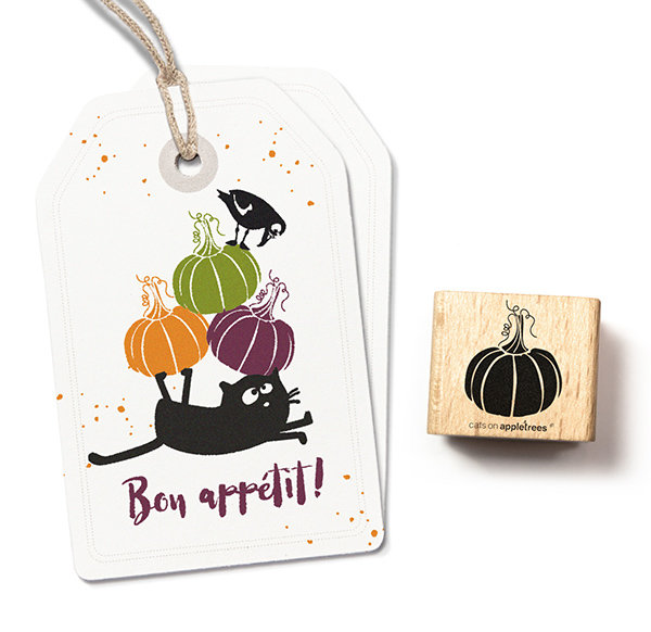 cats on appletrees - Stempel Kürbis mittel
