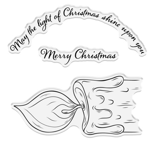 Christmas by Candlelight Clear Acrylic Stamp Set The Light of Christmas