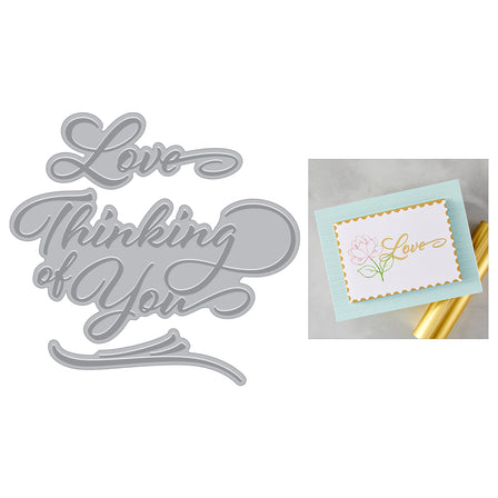 Hero Arts - Hero Arts Love & Thinking of You BetterPress + Foil Plates from the Lovely Letterpress Collection