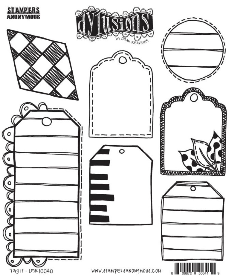Stampers Anonymous - Tag It Dylusions Cling Stamps