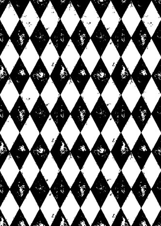 Stampers Anonymous - Harlequin Tim Holtz Components Cling Mount Collage Stamp