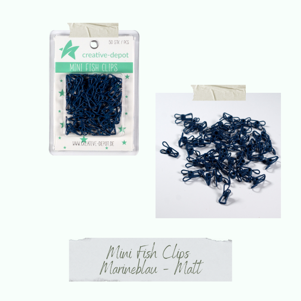 Creative Depot - Mini Fish Clip - Marineblau - Matt - 50 Stück Creative Depot - Mini Fish Clip - Marineblau - Matt - 50 Stück