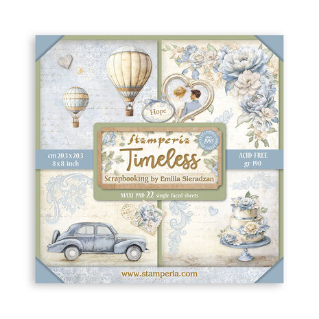 Stamperia - Timeless 8x8 Inch Paper Pack Maxi (Single Face) 