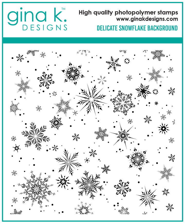 Gina K Designs - STAMPS- Delicate Snowflake Background Stamp Gina K Designs - STAMPS- Delicate Snowflake Background Stamp