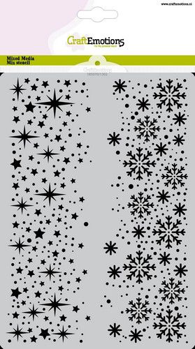 CraftEmotions Mask stencil lose Sterne Kristalle A5