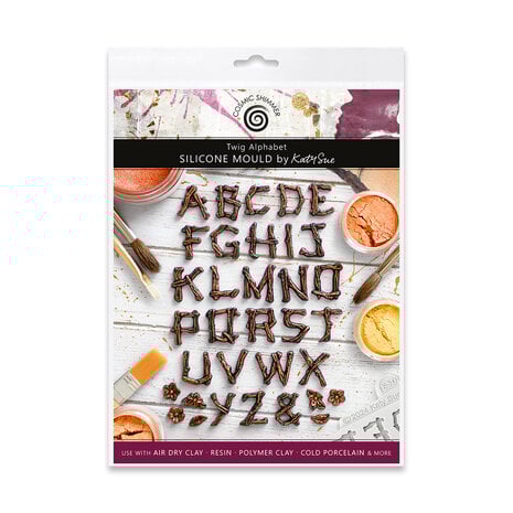 Katy Sue Designs - Cosmic Shimmer Silicone Mould Twig Alphabet