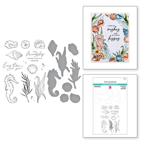 Spellbinders - Seahorse Garden Stamp & Die Set 