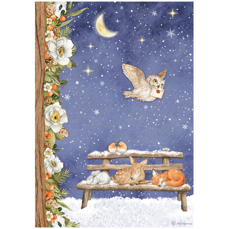 Stamperia - Winter Valley A4 Rice Paper Sweet Night
