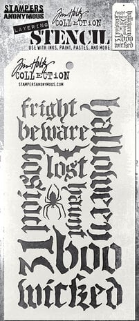 Tim Holtz - Halloween Script Tim Holtz Layering Stencil