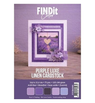 Find It Color Leinenkarton Set A5 – Purple Love