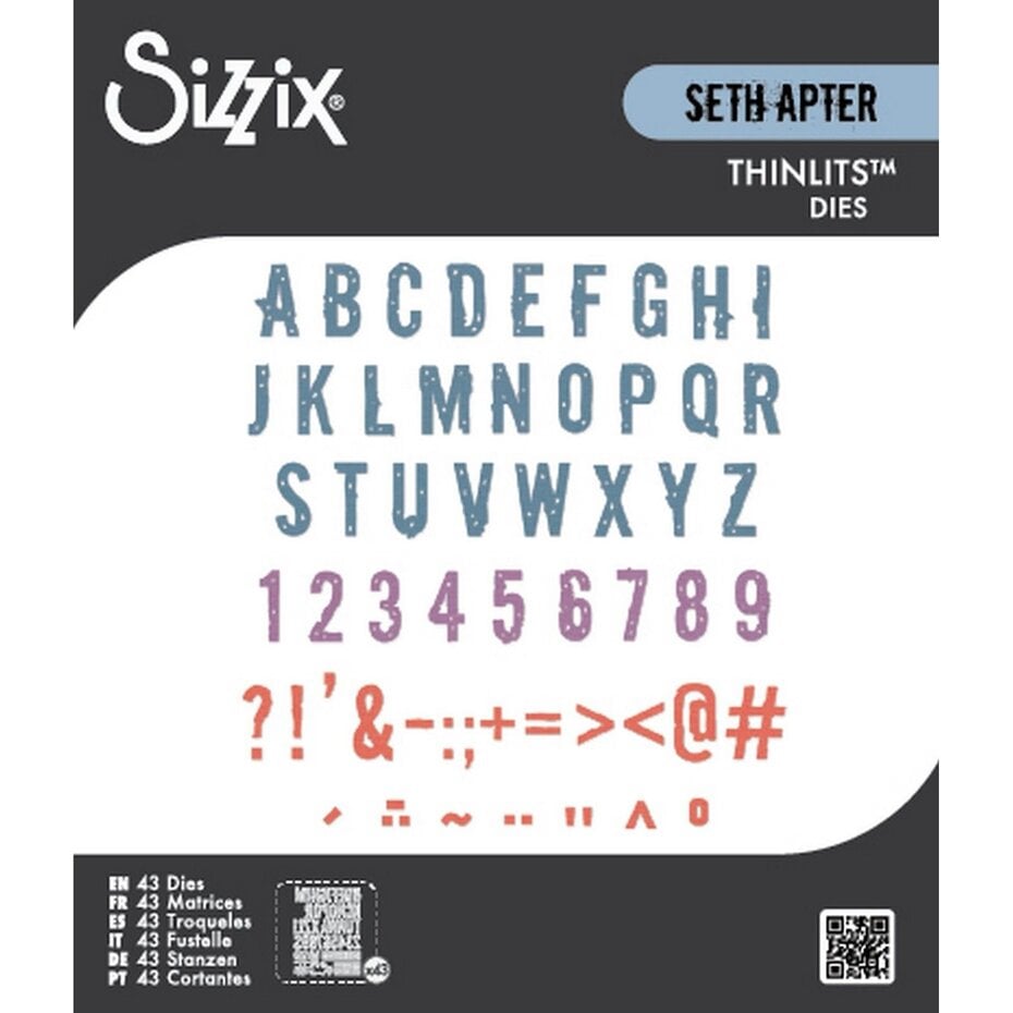 Sizzix - Thinlits Die Set Typography (43pcs) by Seth Apter