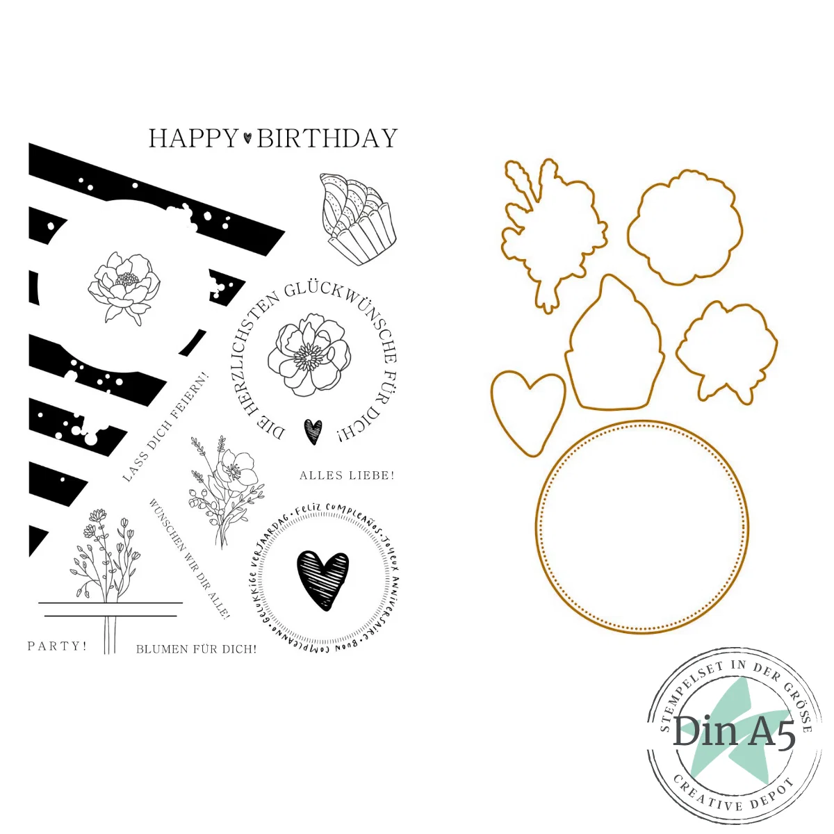 Creative Depot - Bundle - Wimpel Happy Birthday