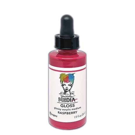 Ranger Dina Wakley MEdia Gloss Dropper Style Raspberry 1.9 fl oz Ranger Dina Wakley MEdia Gloss Dropper Style Raspberry 1.9 fl oz