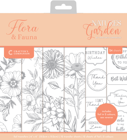 Crafter's Companion - Flora & Fauna 6x6 Inch Foil Transfers