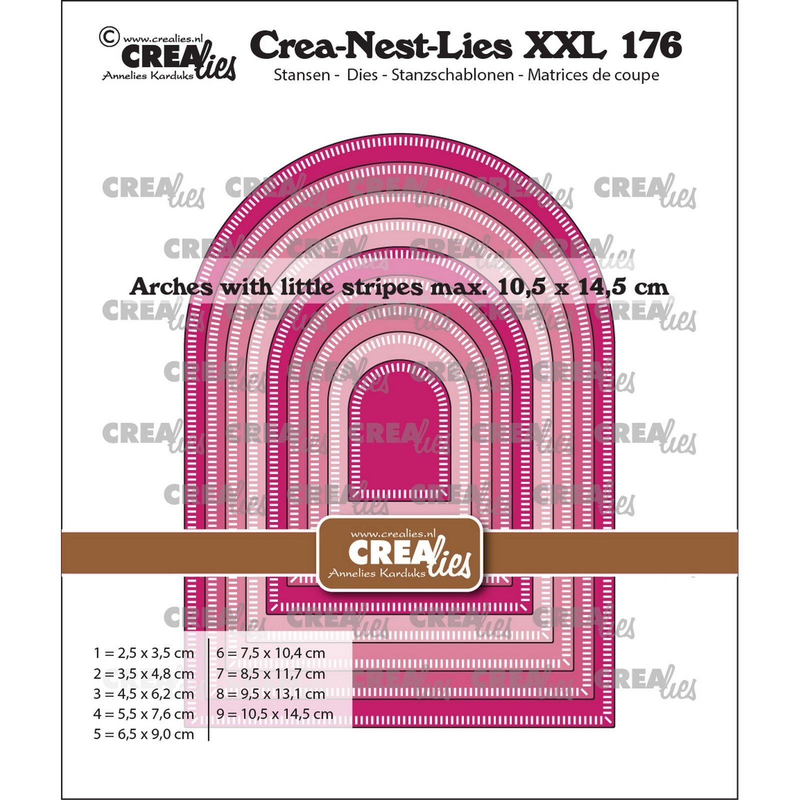 Crealies • Crea-Nest-Lies XXL Arches with Little Stripes