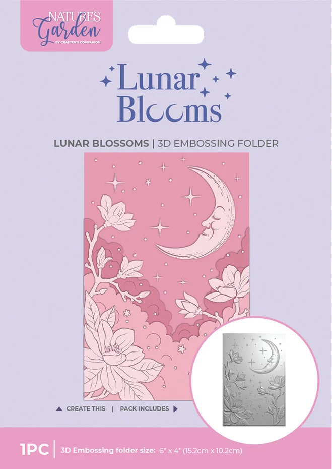 Crafters Companion - Lunar Blooms 3D Embossing Folder Lunar Blossoms