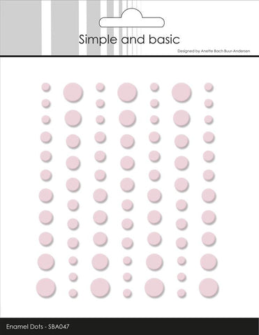 Simple and Basic - Matte Enamel Dots "Light Pink"