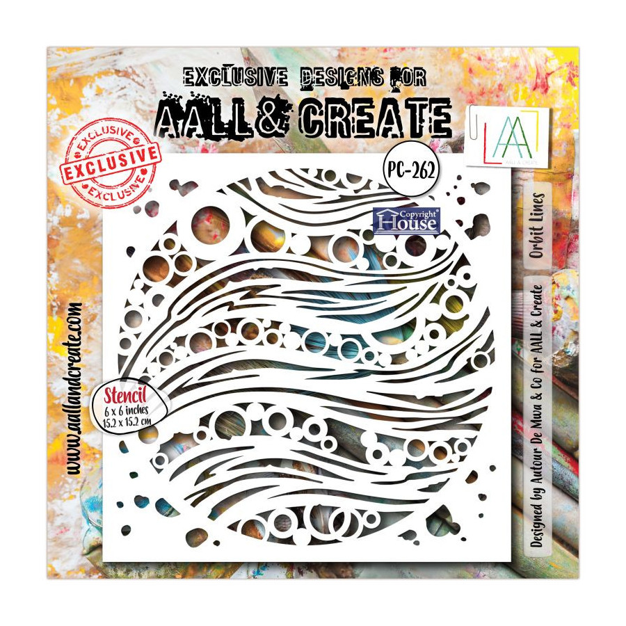 AALL and Create 262 - 6'x6' Stencil- Orbit Lines