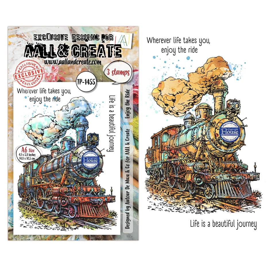 AALL & Create - Gearlight Core A6 Stamp Sets Enjoy the Ride by Autour De Mwa & Co