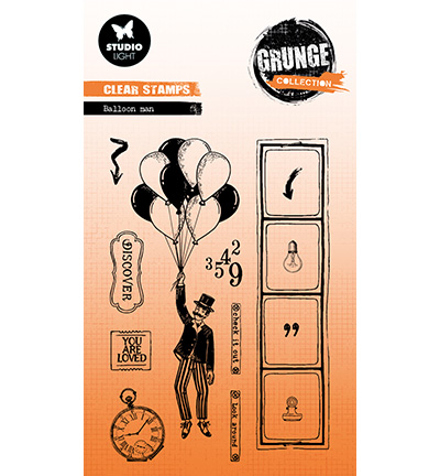 SL Clear Stamp - Ballon Man Grunge Collection nr.827