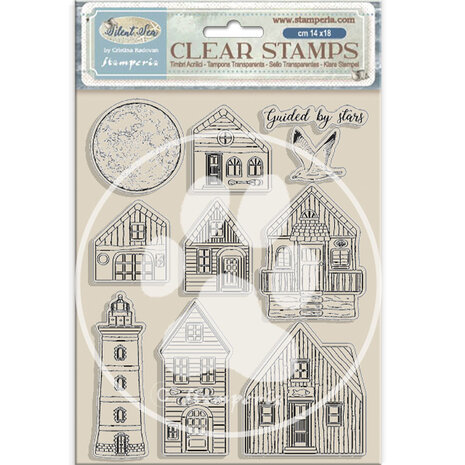 Stamperia- Silent Sea Clear Stamps Landscape 