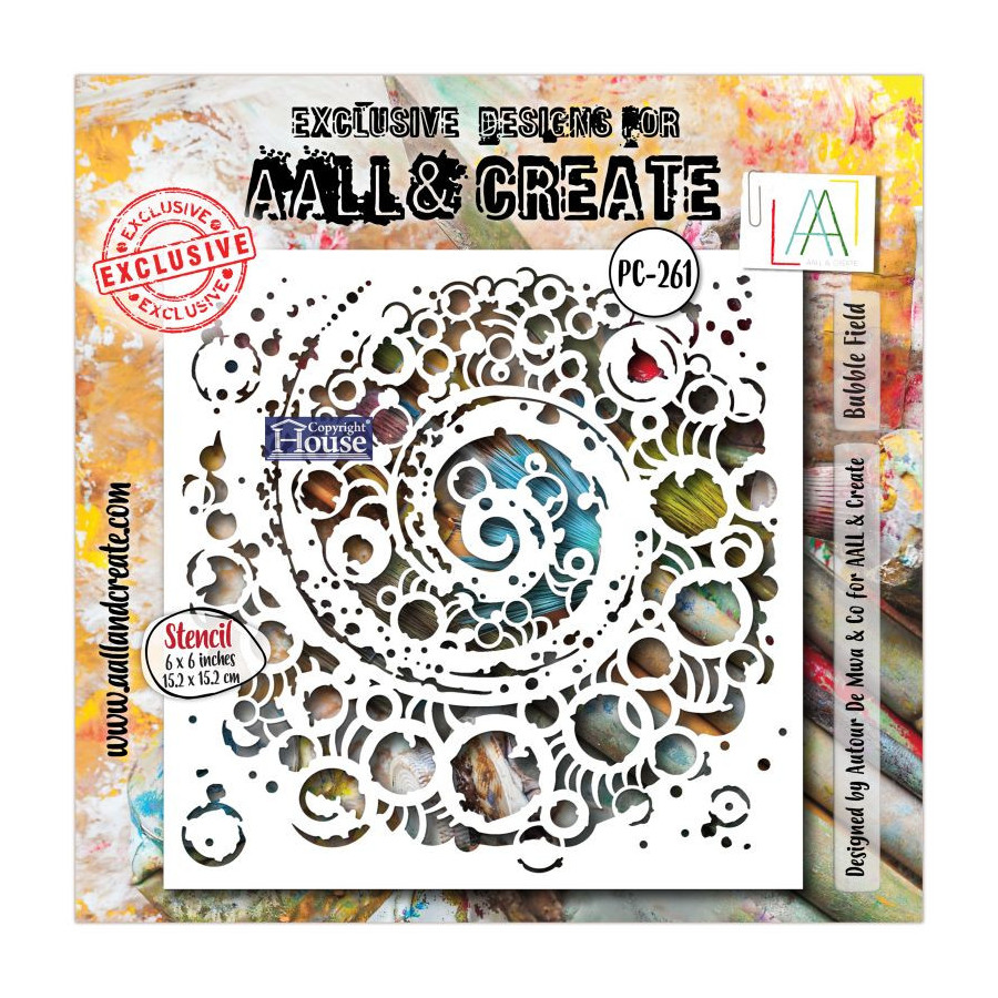 AALL and Create 261 - 6'x6' Stencil- Bubble Field
