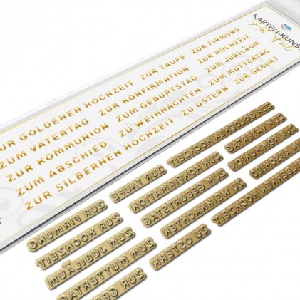 Karten-Kunst Hot Foil Plate kk-HF031 - Mini Worte zu Anlässen Karten-Kunst Hot Foil Plate kk-HF031 - Mini Worte zu Anlässen