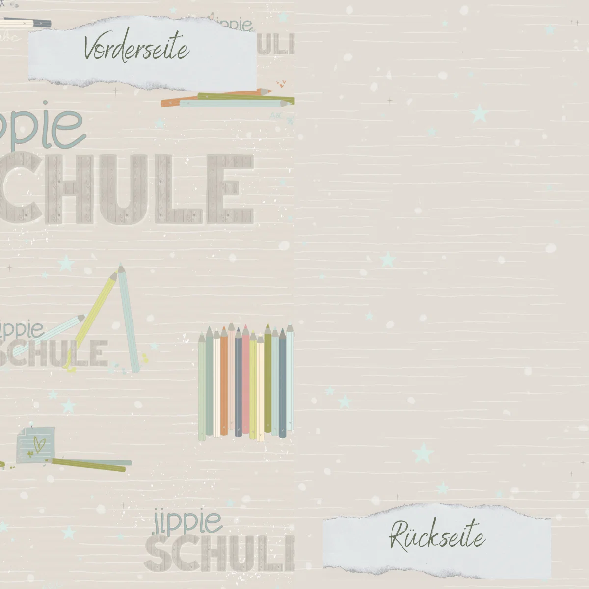 Creative Depot - Designpapier - Jippie Schule - Doppelseitig bedruckt