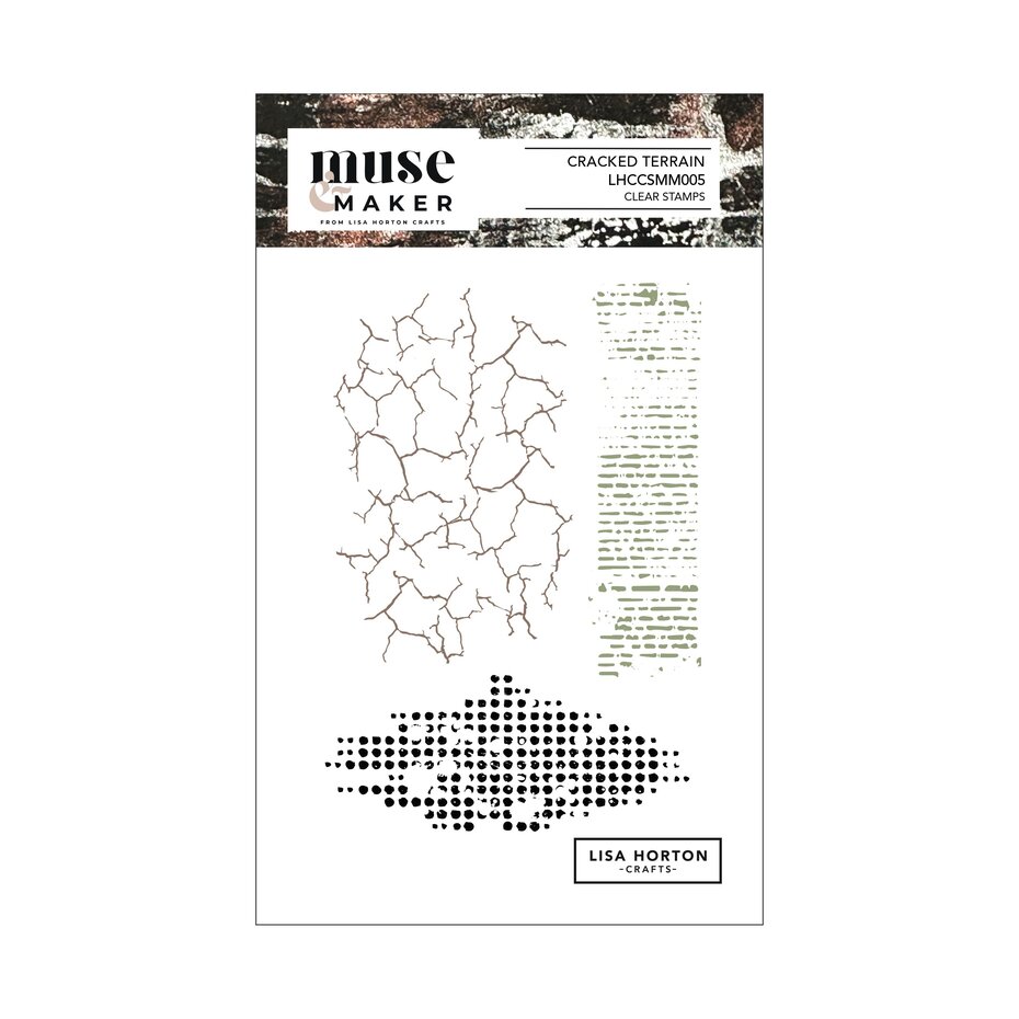 Lisa Horton Crafts - Muse & Maker A6 Clear Stamp Set Cracked Terrain