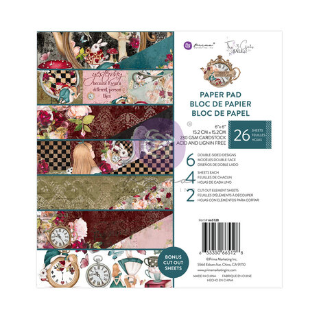 Prima Marketing - Lost In Wonderland 6x6 Inch Paper Pad