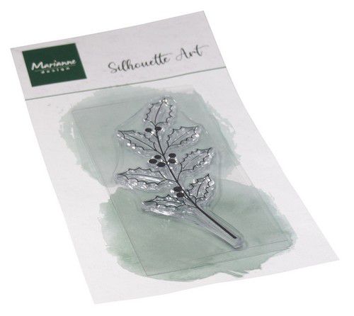 Marianne D Clear Stamps Silhouette Art – Holly