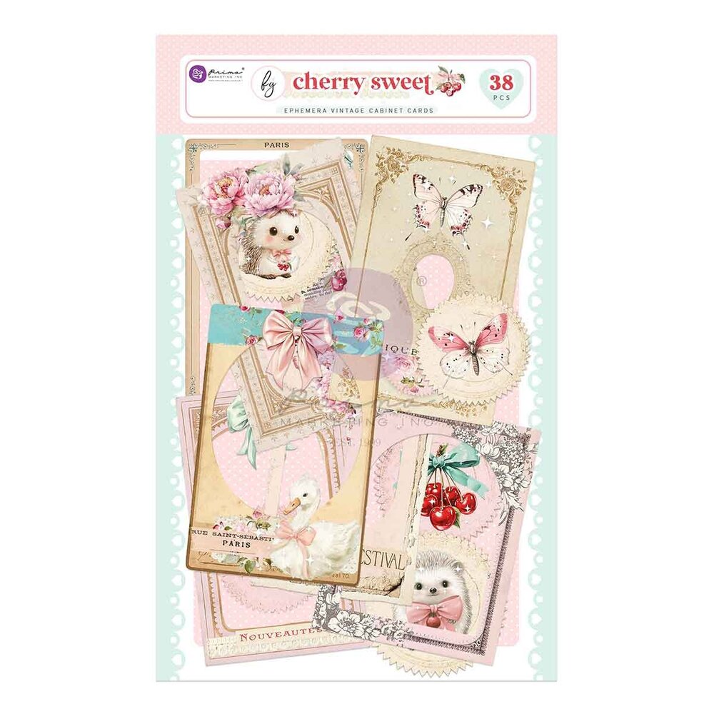 Prima Marketing - Cherry Sweet Ephemera Cabinet Cards (38pcs)