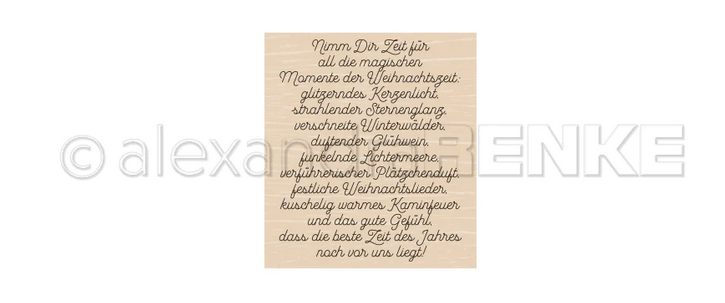 Alexandra Renke - Holzstempel 'Nimm dir Zeit'