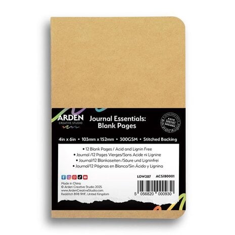 Arden Creative Studio - Vintage Makers 4x6 Inch Stitched Journal Essentials