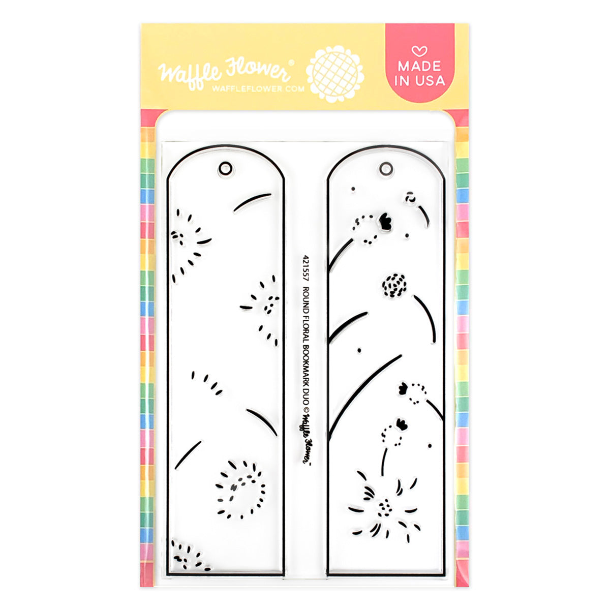 Waffle Flower- Round Floral Bookmark Duo Stamp Set Waffle Flower- Round Floral Bookmark Duo Stamp Set