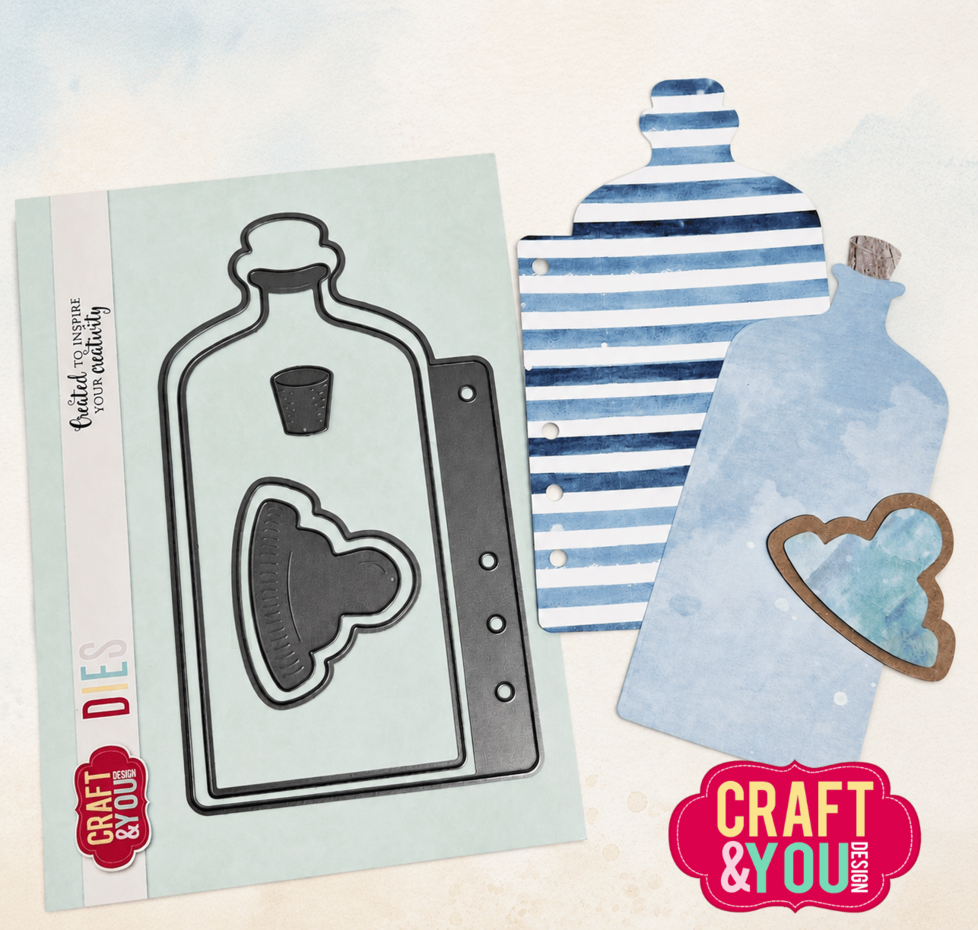 Craft & You Design - Bottle Journal Base Dies by Bea