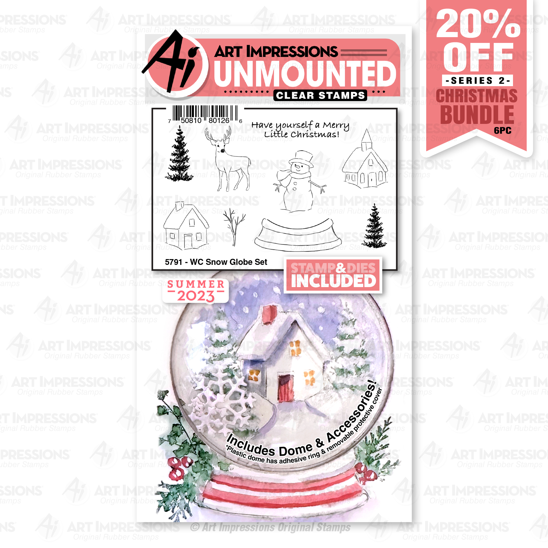 Art Impressions - WC Snow Globe Set