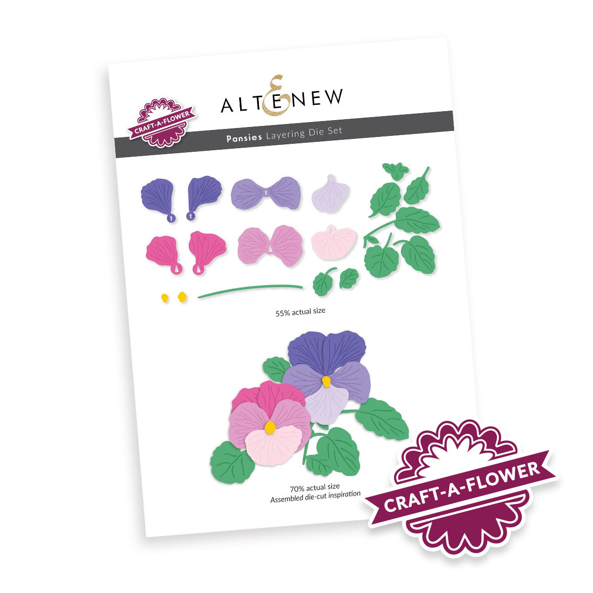 Altenew - Craft-A-Flower: Pansies Layering Die Set 