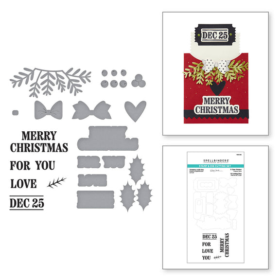 Spellbinders - Christmas Add-Ons Stamp & Die Set from the Not Your Ordinary Card Collection by Wendy Vecchi  Spellbinders - Christmas Add-Ons Stamp & Die Set from the Not Your Ordinary Card Collection by Wendy Vecchi